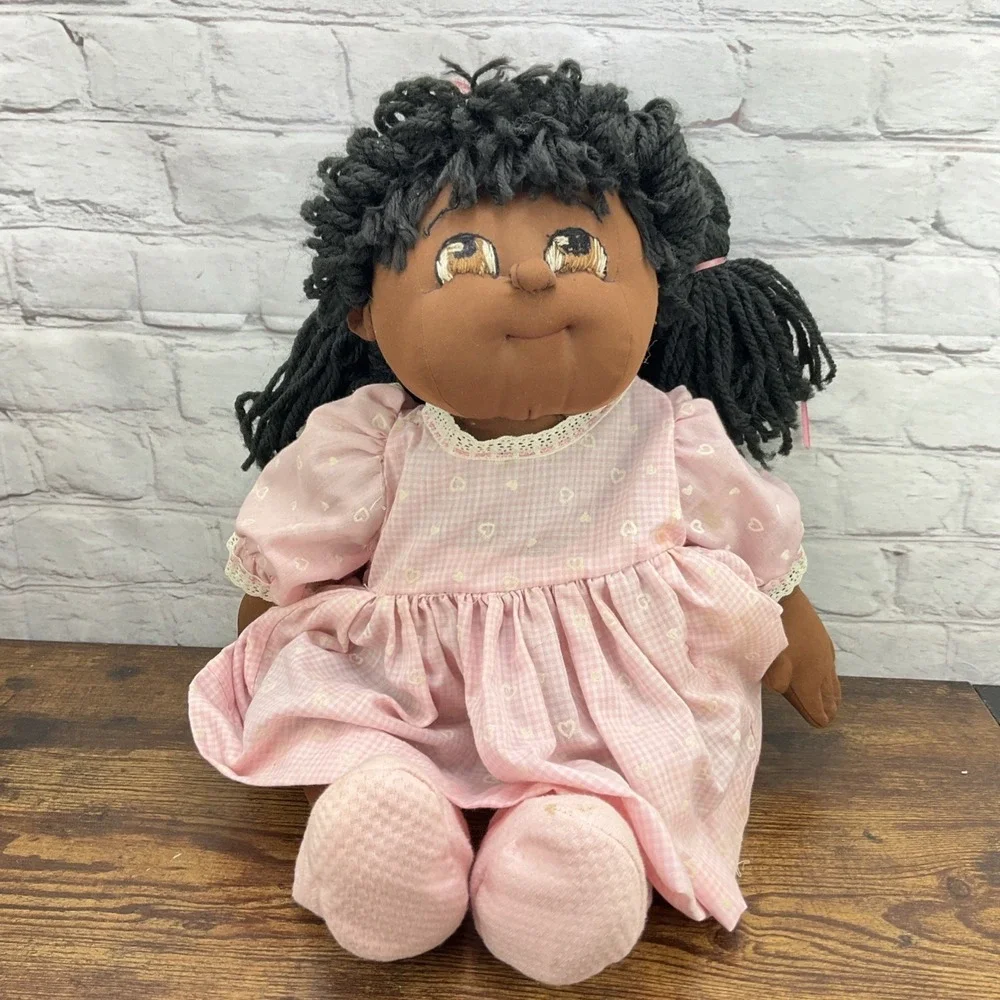 Soft Sculpture Vintage Black Homemade Cabbage Patch Doll